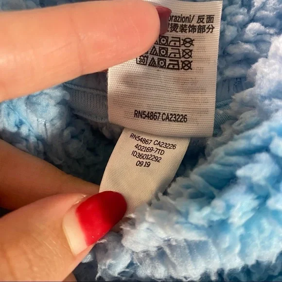 PINK Victoria's Secret blue Tie Dye Cloud Sherpa Sweater size L - Picture 9 of 10